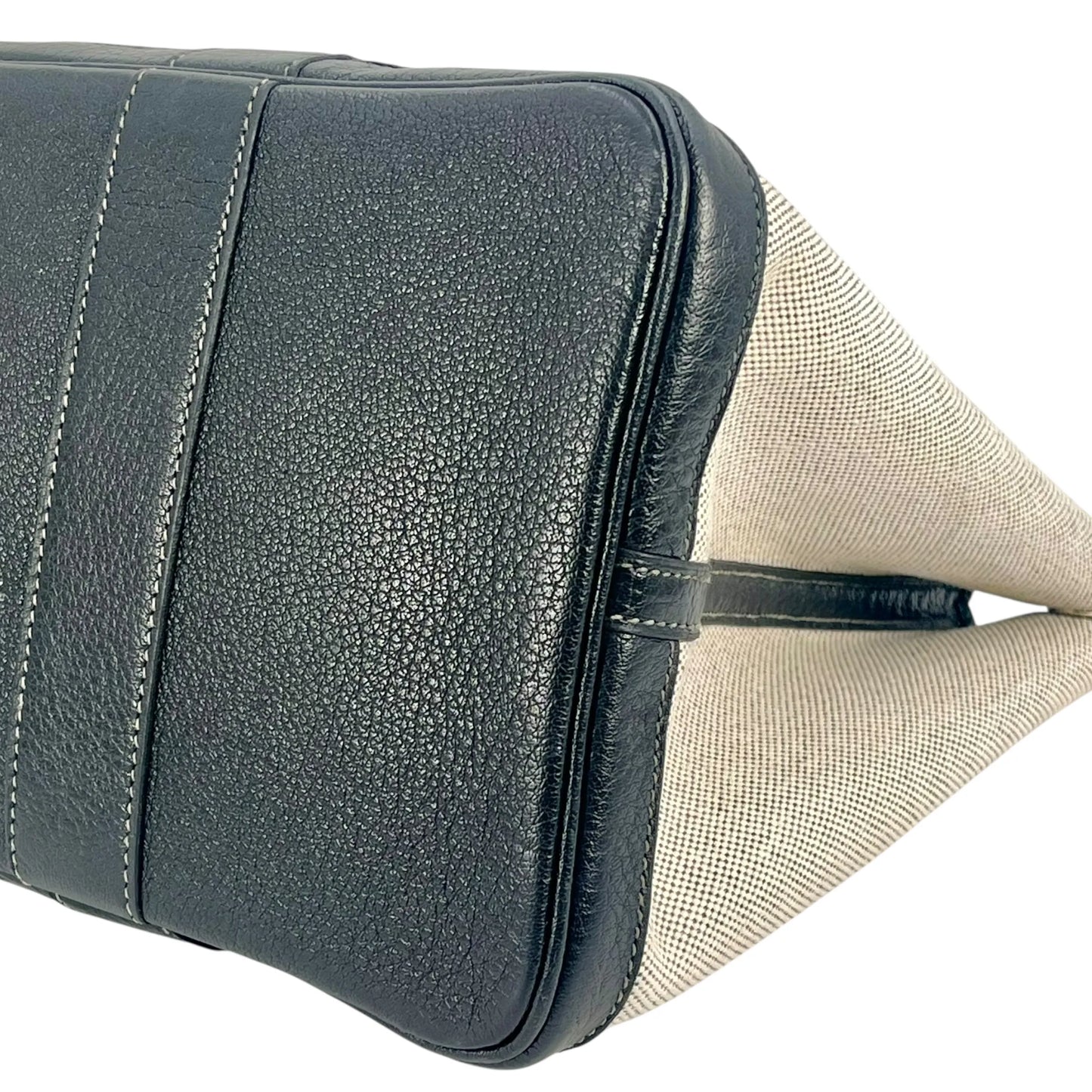 Hermès Garden Party PM ▢J Stamp (2006) Handbag/Tote Bag - Black/Noir 