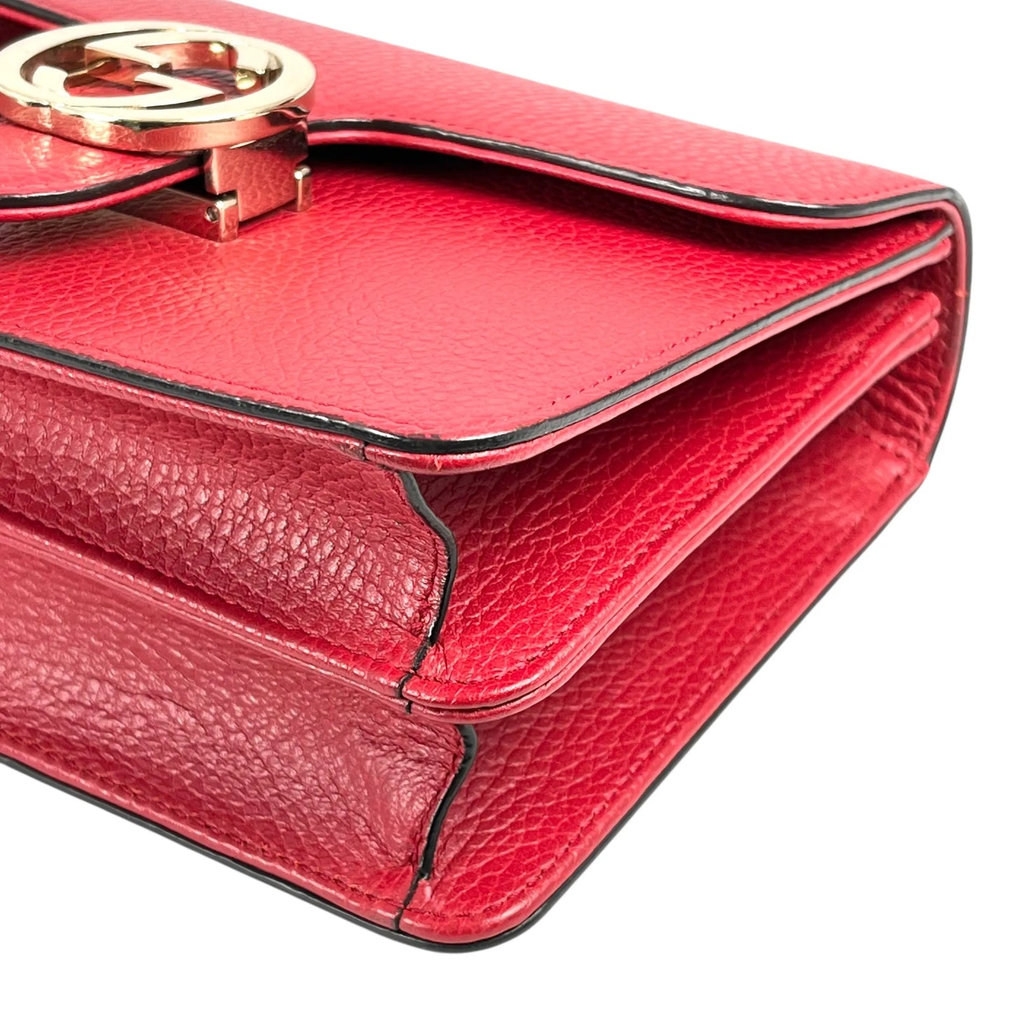 GUCCI Interloking G Shoulder Bag - Red