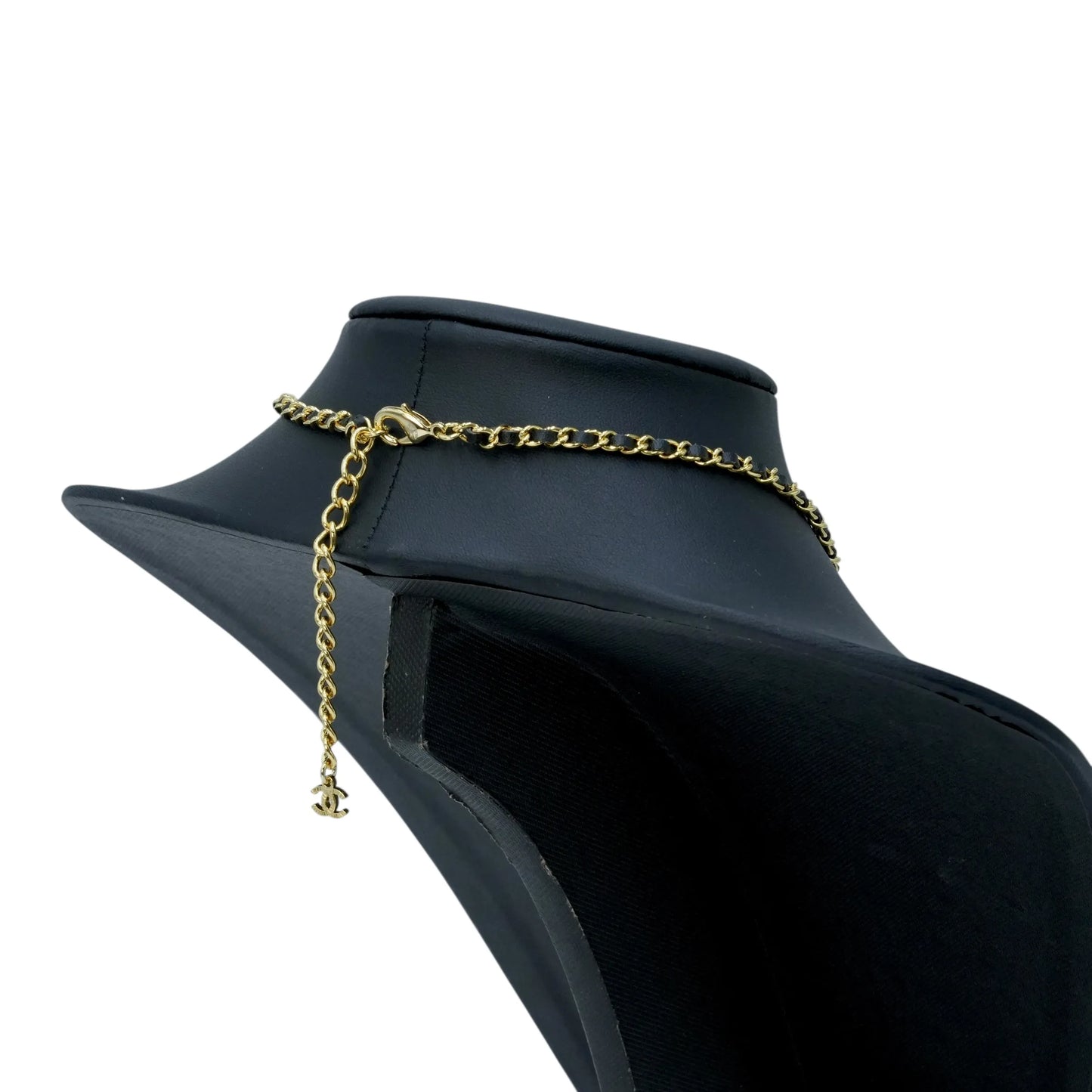 CHANEL Pearl Crystal Roller Skate Necklace - Gold Plated