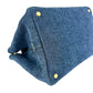 PRADA Canapa Denim Tote Bag Hand Bag - Blue