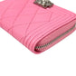 CHANEL Boy Chanel Zippy Coin Case Compact Wallet - Pink