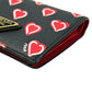 Prada Heart Print Compact Wallet - Black