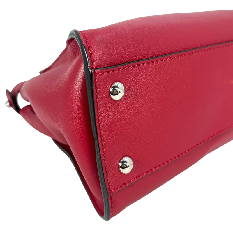 Fendi Peekaboo Iconic Medium Hand Bag Shoulder Bag - Red