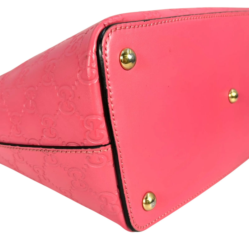 GUCCI Guccissima Leather Hand Bag Shoulder Bag - Pink