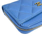 CHANEL Caviarskin Classic Zipped Coin Case - Blue