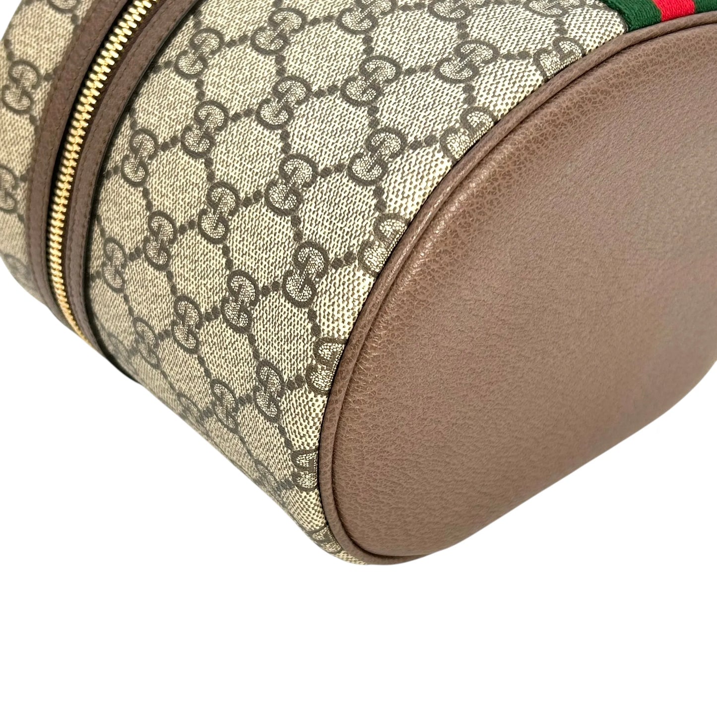 GUCCI Ophidia GG Supreme Canvas Cosmetic Case Handbag - Brown 