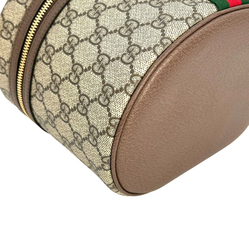 GUCCI Ophidia GG Supreme Canvas Cosmetic Case Handbag - Brown 