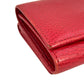 GUCCI GG Marmont Leather Trifold Compact Wallet - Red