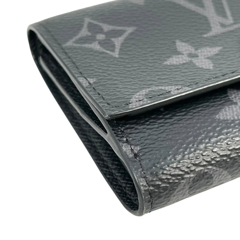 LOUIS VUITTON Monogram Eclipse Compact Wallet - Black 