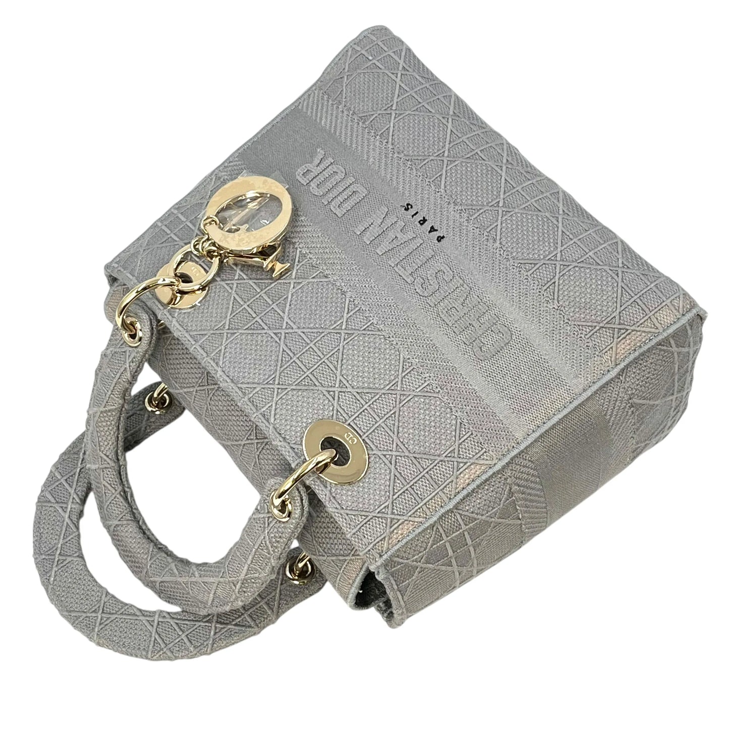 Christian Dior Lady Dior Handbag Shoulder Bag - Gray 