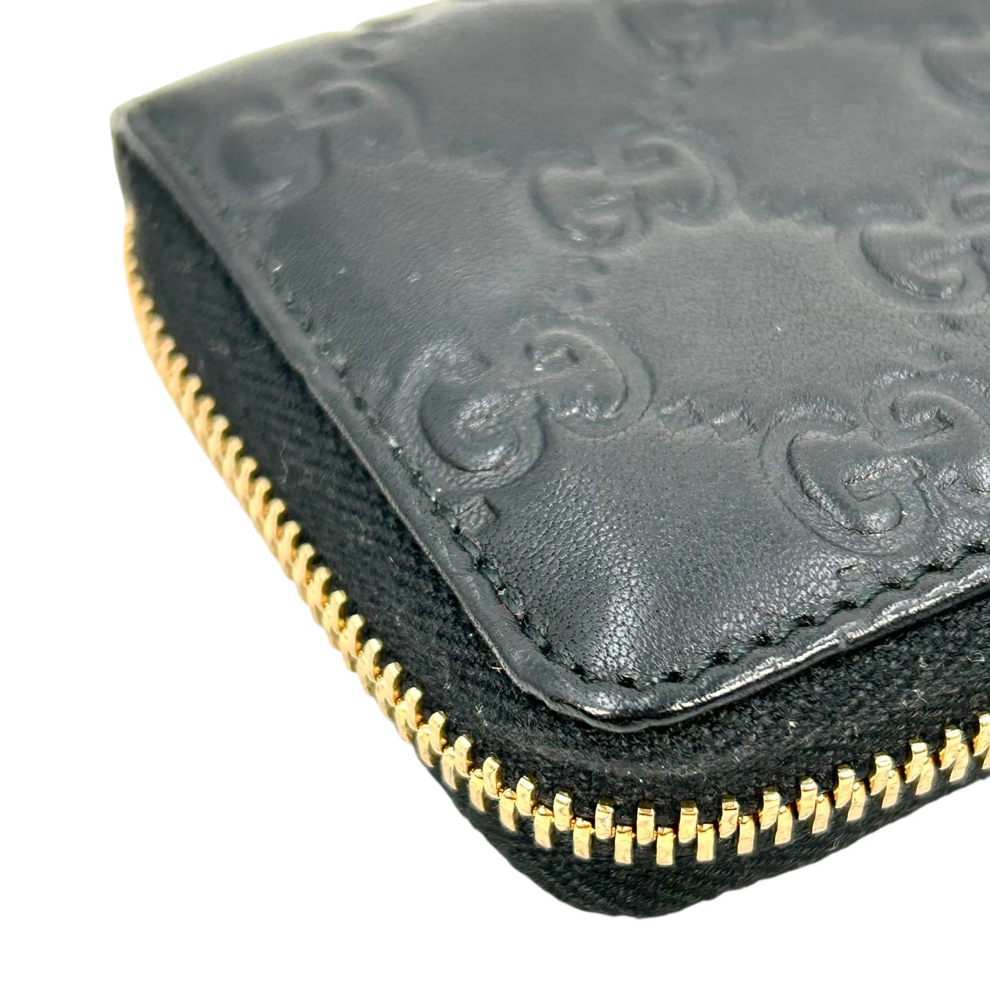 GUCCI グッチシマ GGパターン レザー コインケース - ブラック