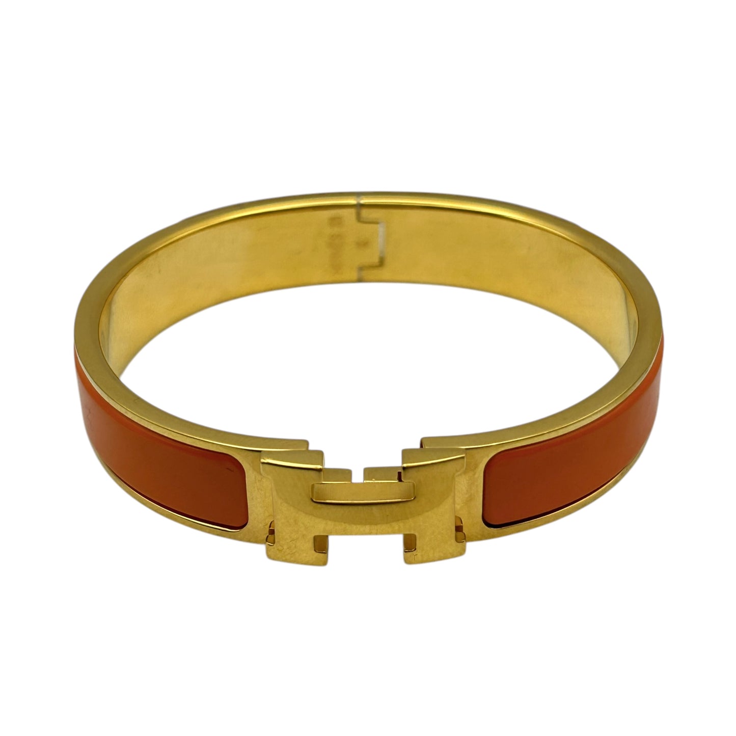 HERMES Clic H Orange Gold