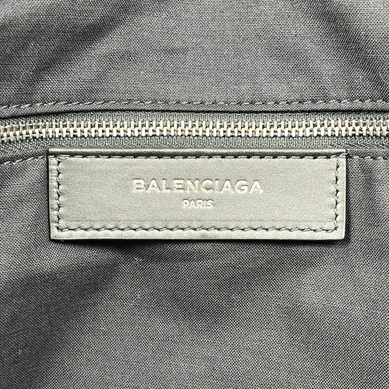 BALENCIAGA Canvas Navy Tote Bag - Cream Black
