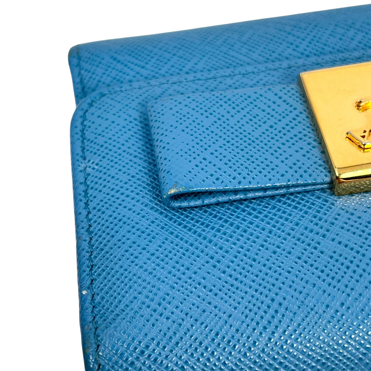 PRADA Saffiano  ribbon Tri-fold wallet