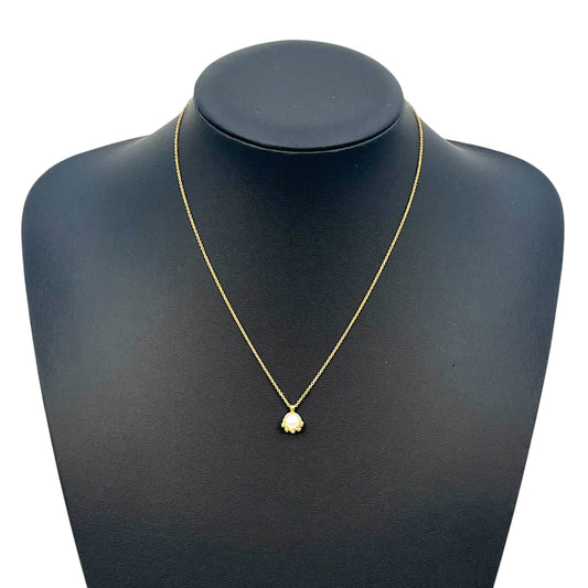 Tiffany Olive Leaf Pearl Pendant Necklace