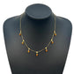Diamond and Peridot Stones Necklace Yellow Gold