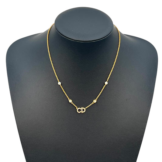 Dior Clair D Lune Necklace Metal Resin Pearl and Crystal