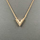 Louis Vuitton Essential V Necklace Rose Gold