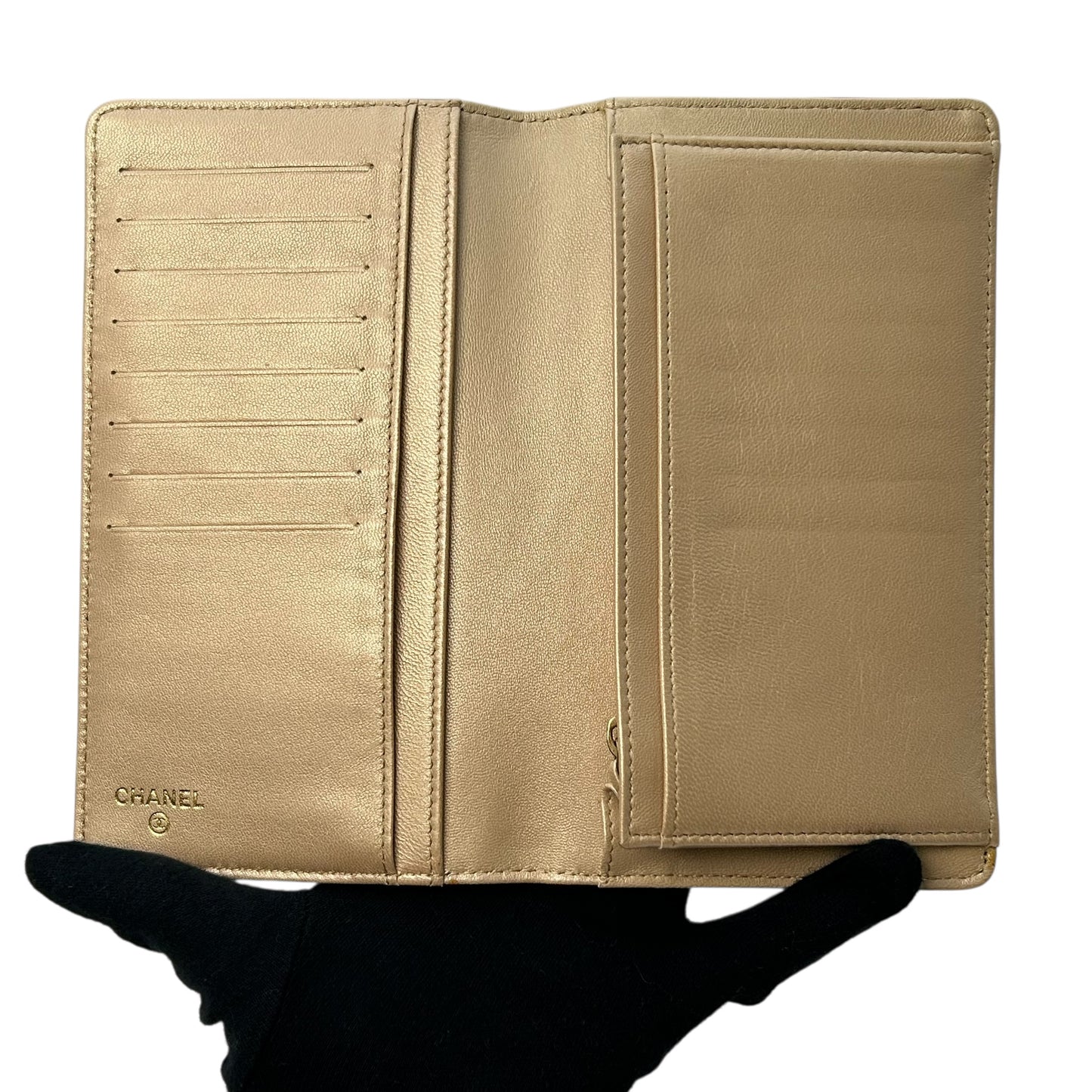 CHANEL Camellia Bi-fold long wallet
