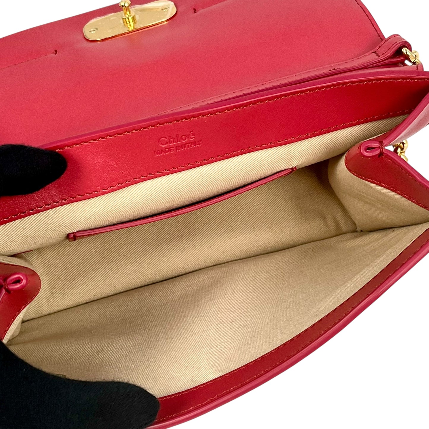 Chloé C Chain Shoulder Bag - Pink×Red