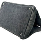 PRADA Canapa Rhinestone Hand Bag - Charcoal Gray