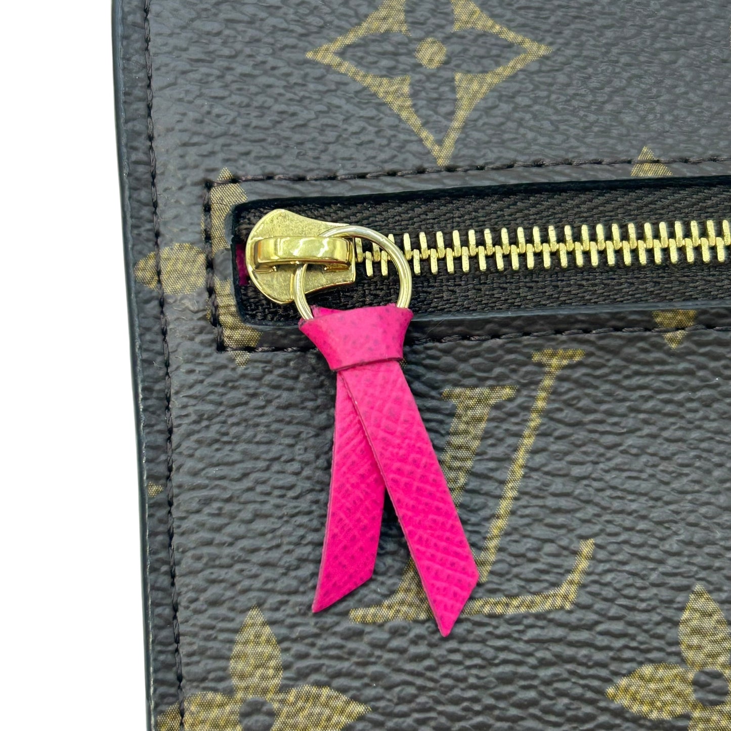 Louis Vuitton Monogram Pochette Week End Chain Wallet - Brown