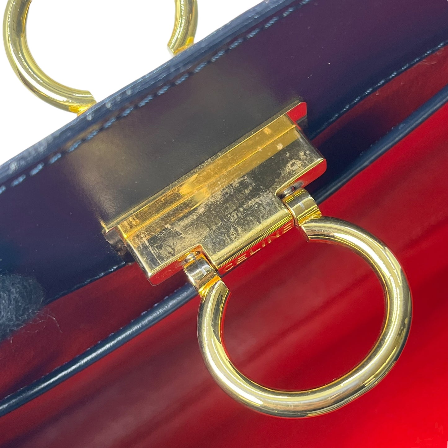 CELINE Double Face Hand Bag - Navy