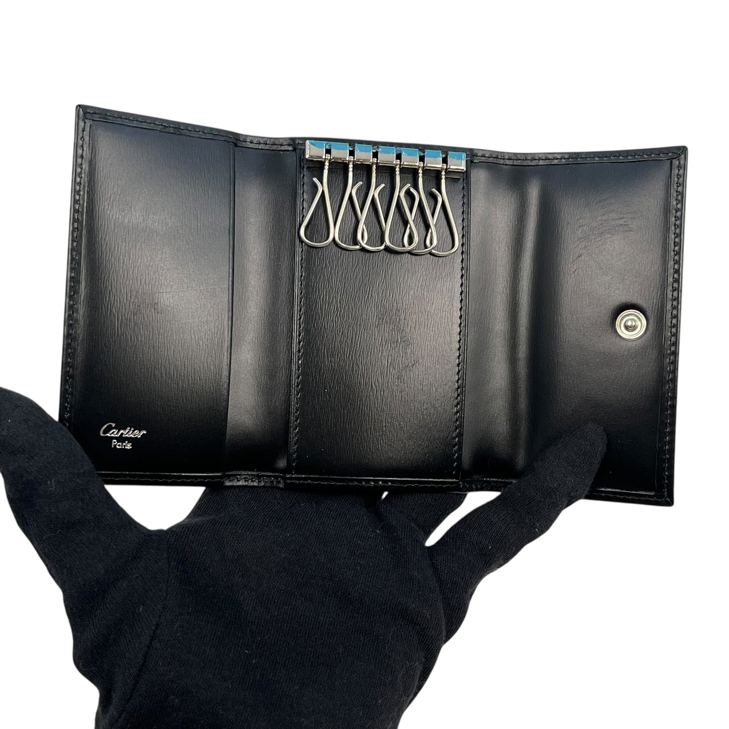 Cartier Panthere 6 Key Case - Black