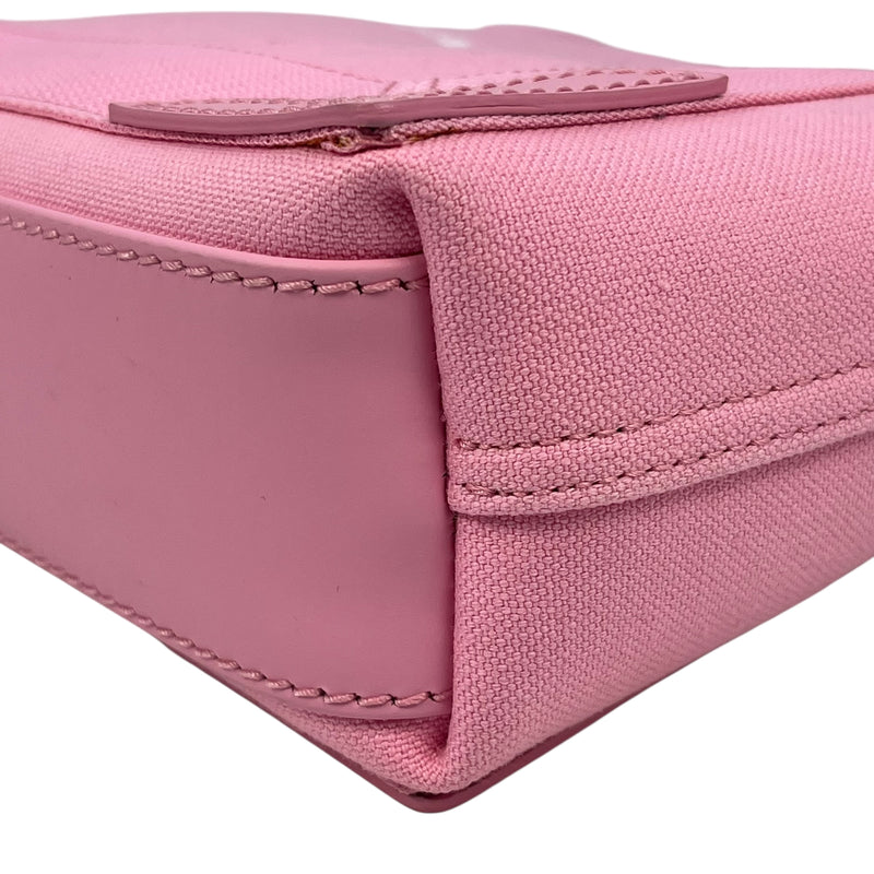 BALENCIAGA Navy Canvas XS Hand Bag - Pink