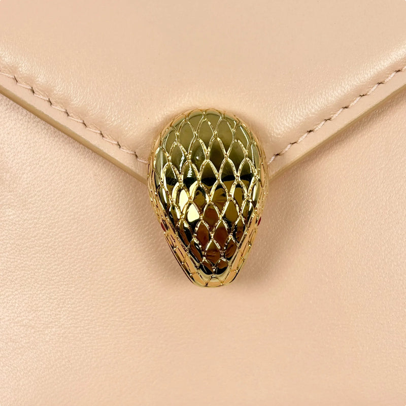 BVLGARI Serpenti Forever Chain Shoulder Bag - Pink Beige 