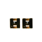 HERMES Cage d' H Cube Earring Orange