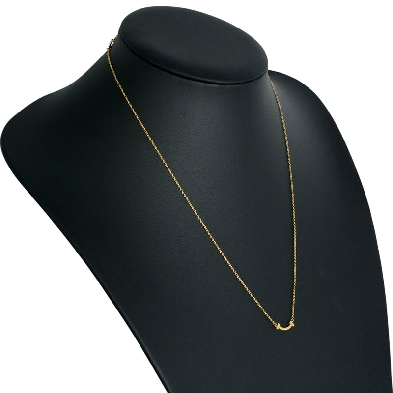 Tiffany T-Smile Yellow Gold Mini Necklace