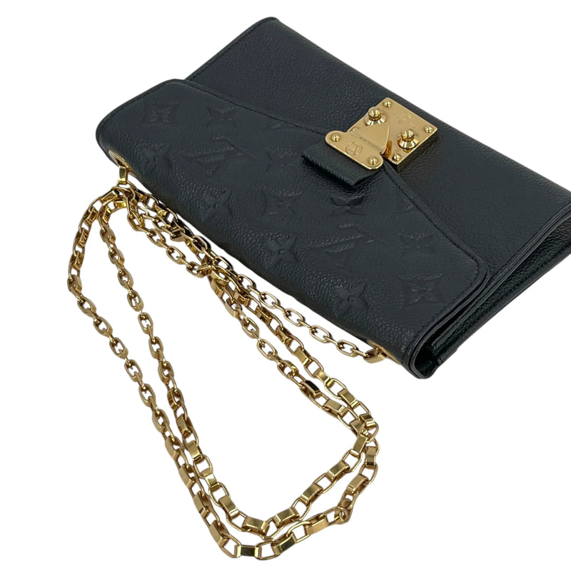 Louis Vuitton Empreinte Pochette Saint Germain Chain Shoulder Wallet - Black