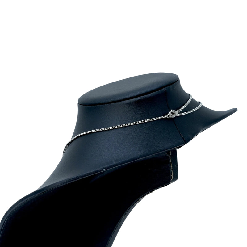 CHANEL Cat Pendant Necklace B16K - Silver