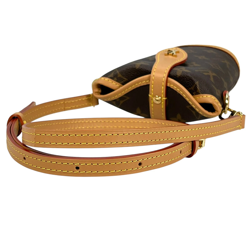 Louis Vuitton Monogram Fold Me Pouch Phone Case Shoulder Bag - Brown