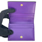 GUCCI Guccissima Leather Compact Wallet - Purple