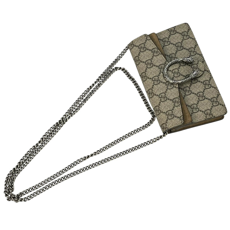 GUCCI Dionysus GG Supreme Mini Bag Shoulder Bag - Beige