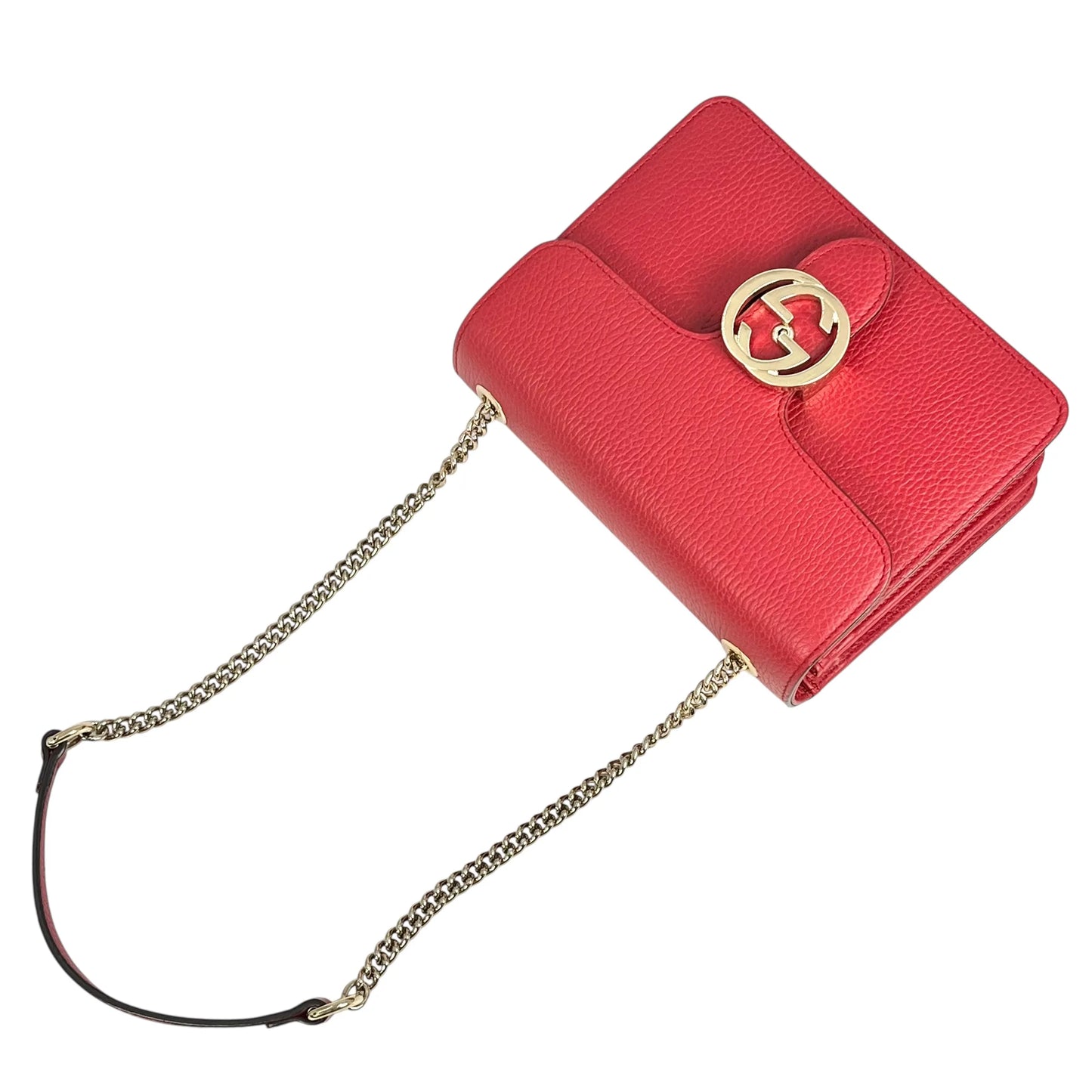 GUCCI Interloking G Shoulder Bag - Red