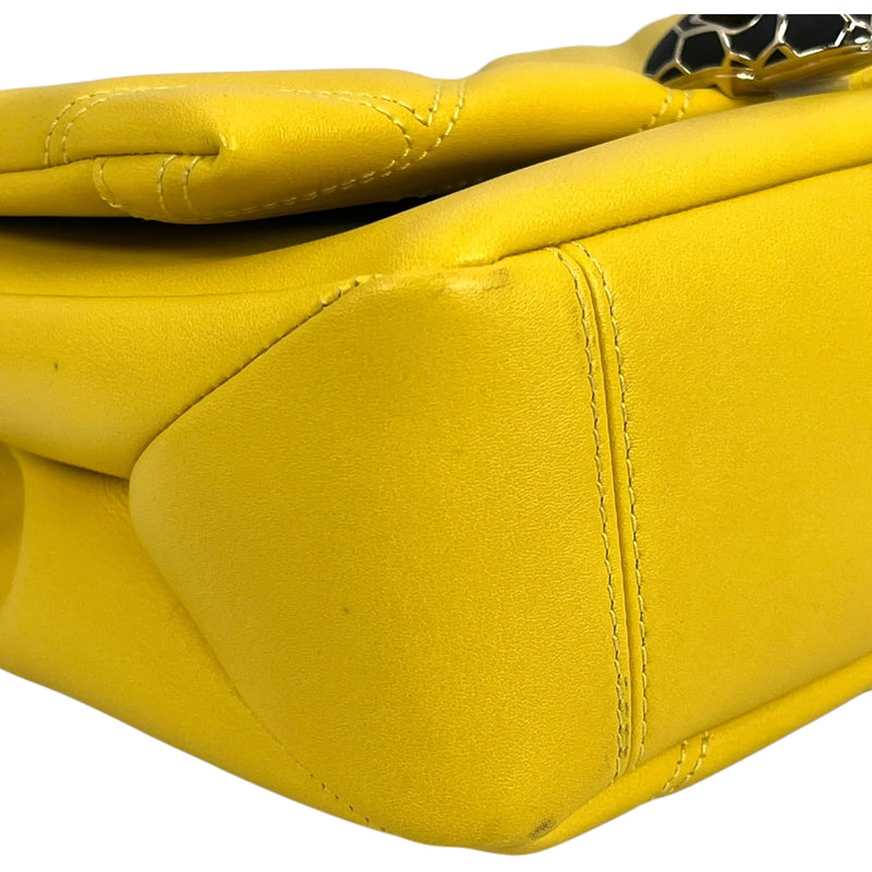 BVLGARI Serpenti Cabochon Chain Shoulder Bag - Yellow