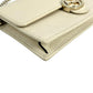 GUCCI Interrocking G Chain Wallet Shoulder Bag - Cream White