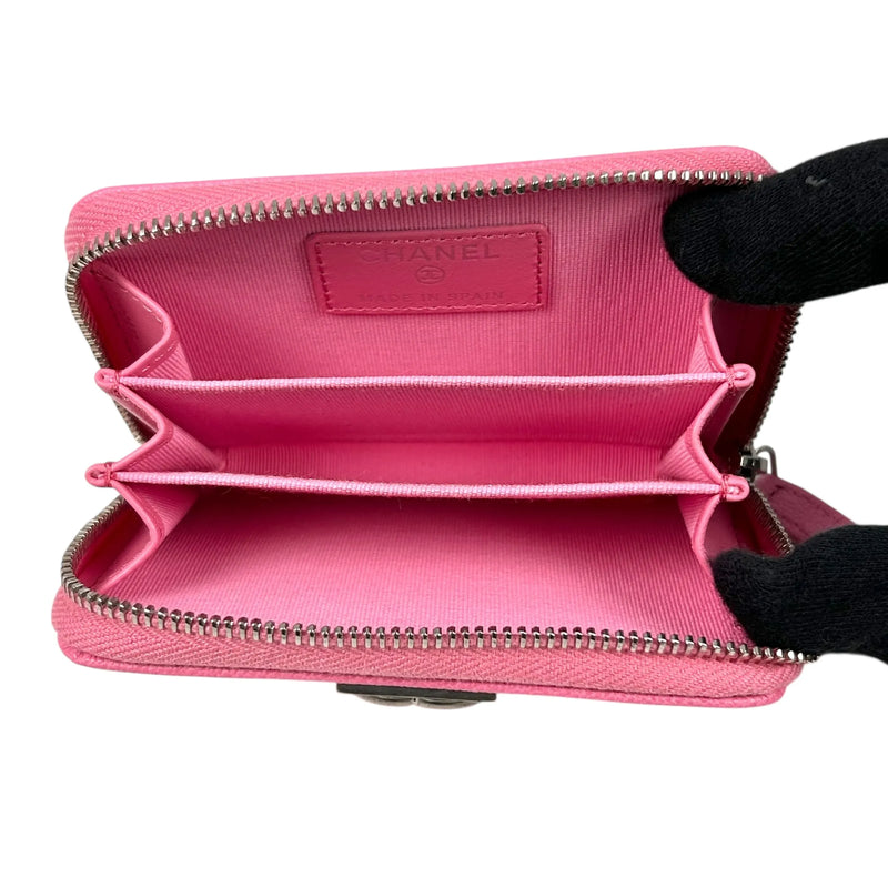 CHANEL Boy Chanel Zippy Coin Case Compact Wallet - Pink