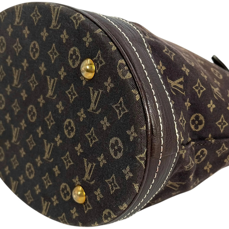 Louis Vuitton Monogram Mini Lin Bucket Bag Hand Bag - Darkbrown