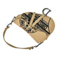Dior Saddle Jute Canvas Embroidered With Dior Union Motif Hand Bag - Beige