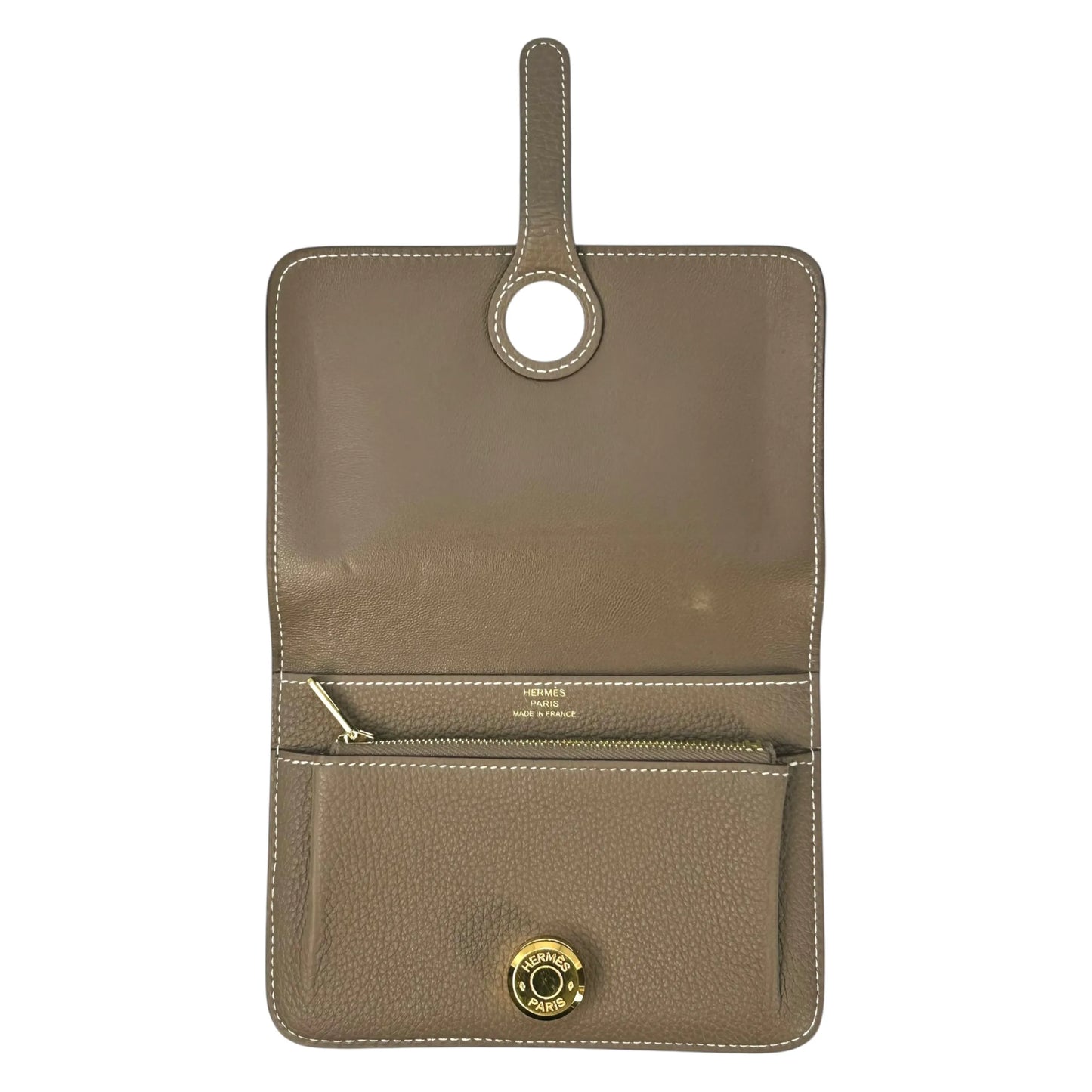 Hermes Dogon Togo Compact Wallet - Brown