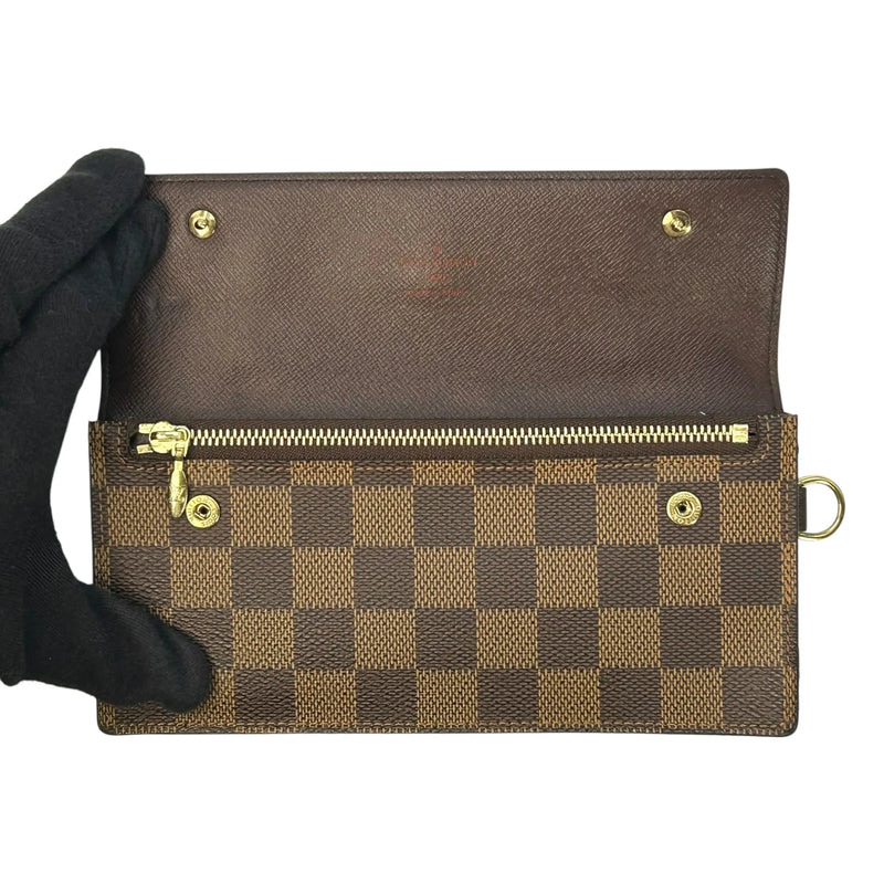 Louis Vuitton Damier Portefeuille Accordion Long Wallet - Brown