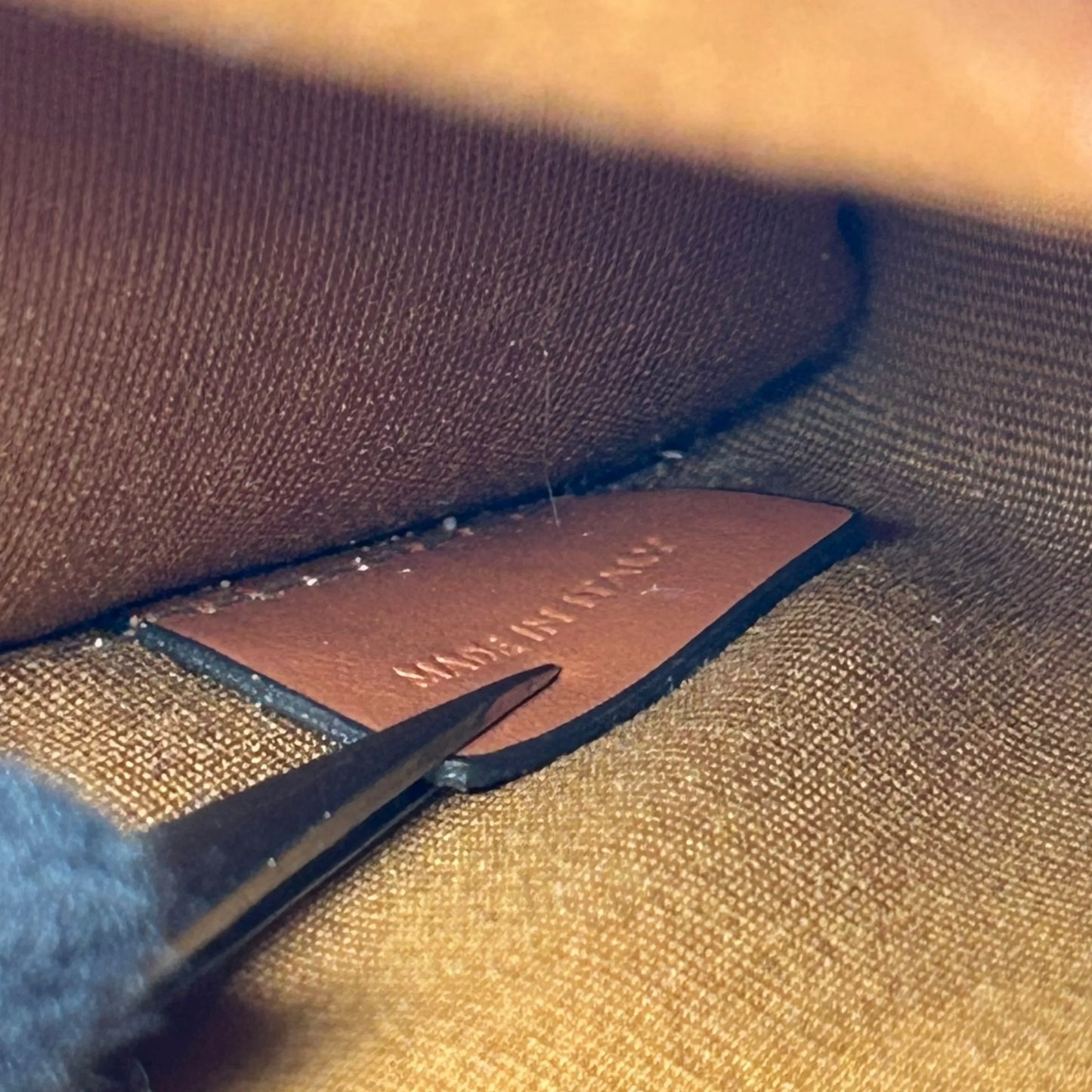 Celine Mini Vertical Cabas Triomphe Canvas Hand Bag - Brown 