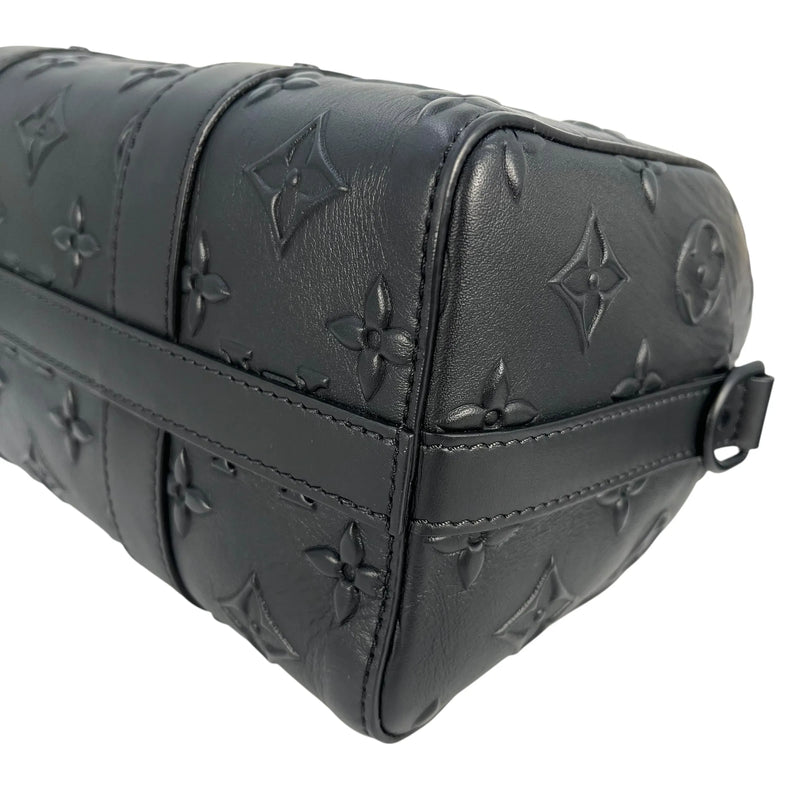 LOUIS VUITTON City Keepall Monogram Seal Shoulder Bag - Black