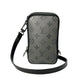 Louis Vuitton Monogram Eclipse Reverse Double Phone Case Shoulder Bag - Black × Gray