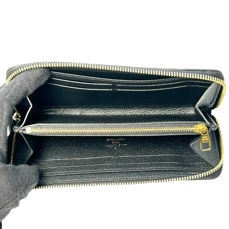 LOUIS VUITTON Portefeuille Monogram Empreinte Long Wallet - Black 