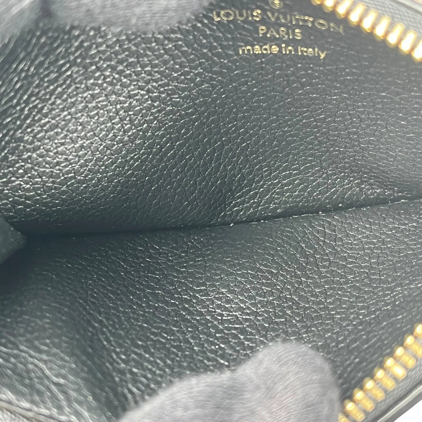 LOUIS VUITTON Porte Carte Monogram Empreinte Coin Case and Card Case - Black 